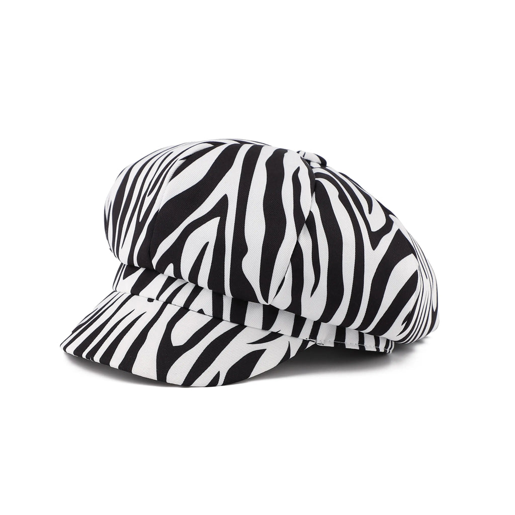 Jolene Women Animal Print 8-Panels Newsboy Cap