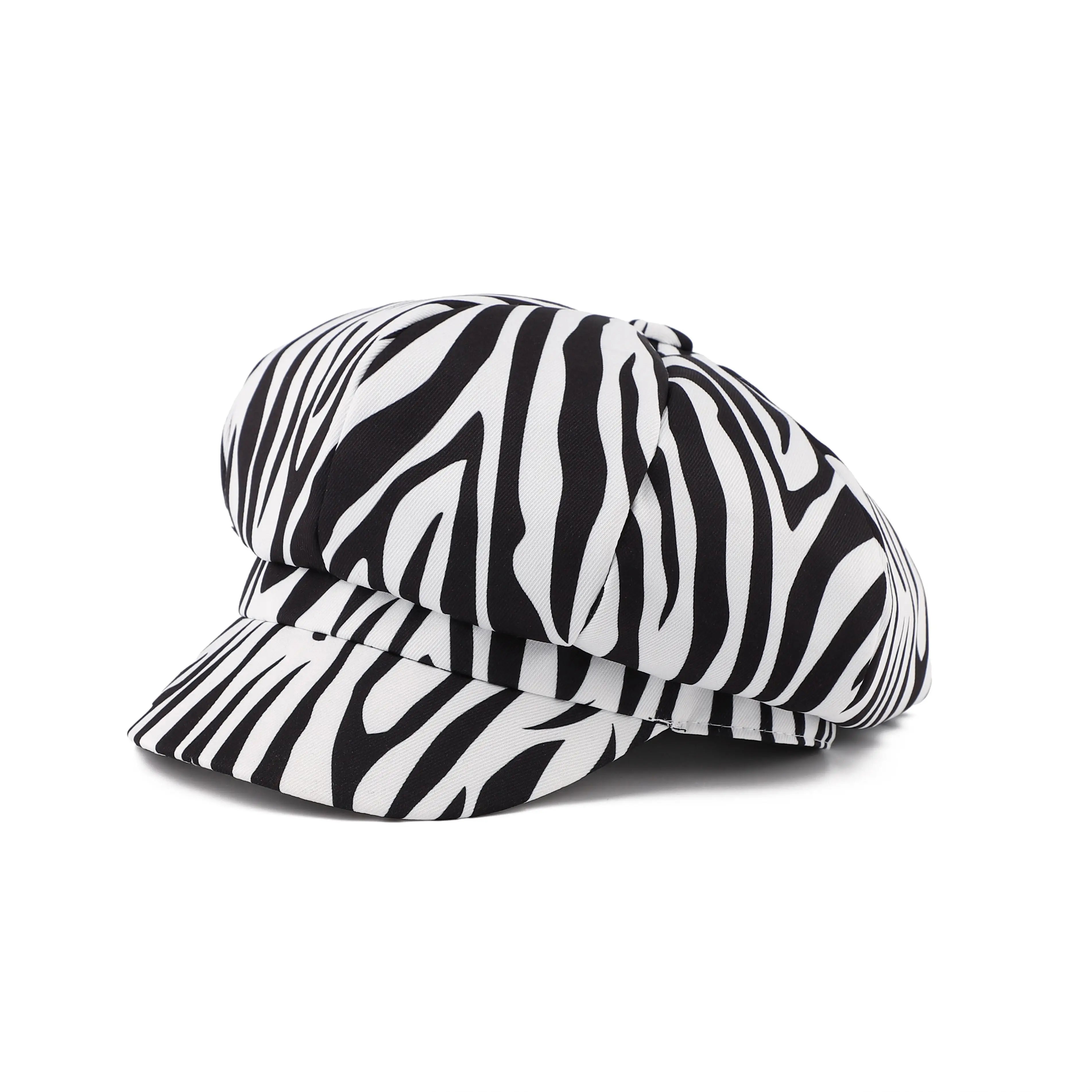 Jolene Women Animal Print 8-Panels Newsboy Cap