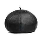 Joliet Genuine Leather Newsboy Cap