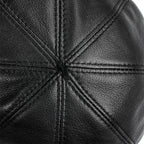 Joliet Genuine Leather Newsboy Cap