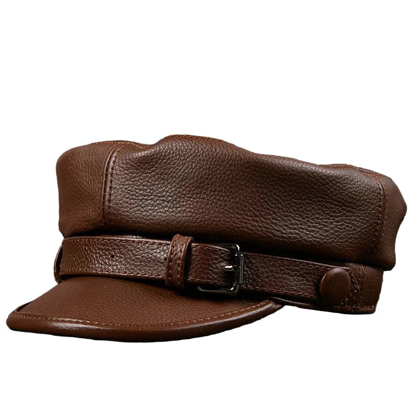 Joliette Genuine Leather Sailor Cap