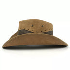 Justin Mesh Genuine Leather Cowboy Hat