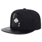 K Ace Poker Black Snapback Cap