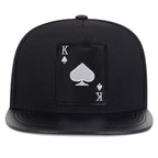 K Ace Poker Black Snapback Cap