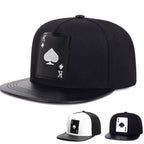 K Ace Poker Black Snapback Cap