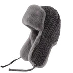 Kansas Winter Knitted Fur Trapper Bomber Hat