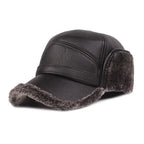 Kazan Winter Earflaps Leather Baseball Cap