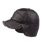 Kazan Winter Earflaps Leather Baseball Cap