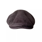 Kearney Vintage Coffee Leather Flat Cap
