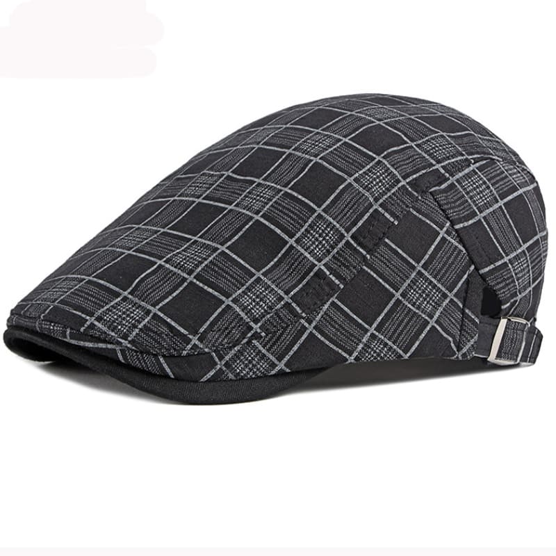 Kendrick Plaid Cotton Flat Cap