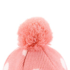 Kids Winter Dotted Earflaps Pom-Pom Beanie