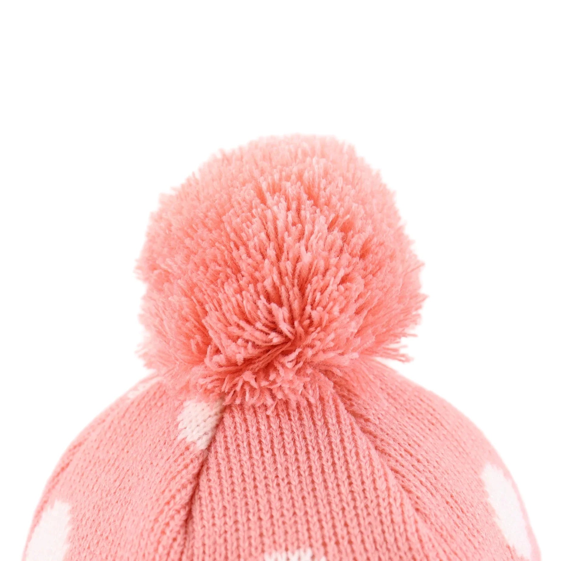 Kids Winter Dotted Earflaps Pom-Pom Beanie