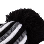 Kids Winter Striped Pom-Pom Earflap Beanie