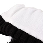 Kids Winter Striped Pom-Pom Earflap Beanie