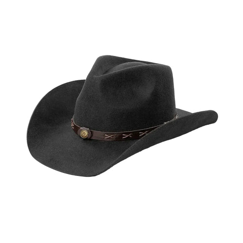 Black Australian Wool Cowboy Hat