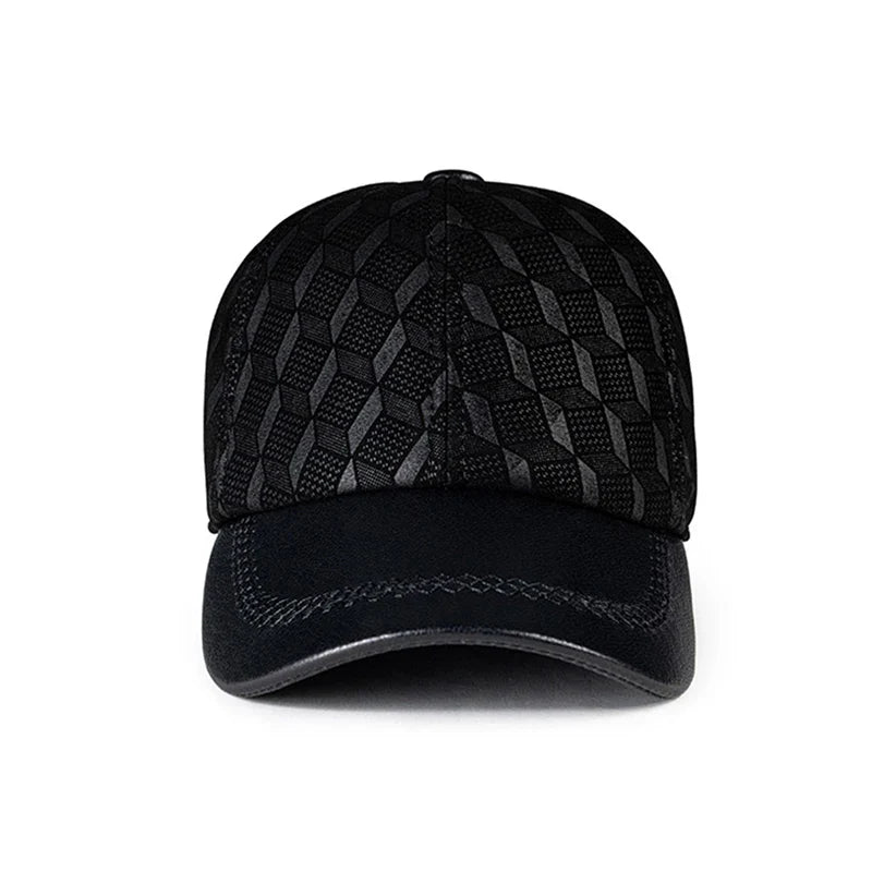 Kingsley Cubes Genuine Leather Baseball Cap