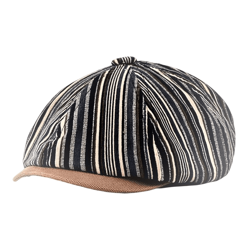 Kingston Striped Newsboy Cap