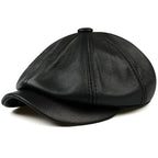 Kingsville Genuine Leather Newsboy Cap