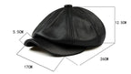 Kingsville Genuine Leather Newsboy Cap