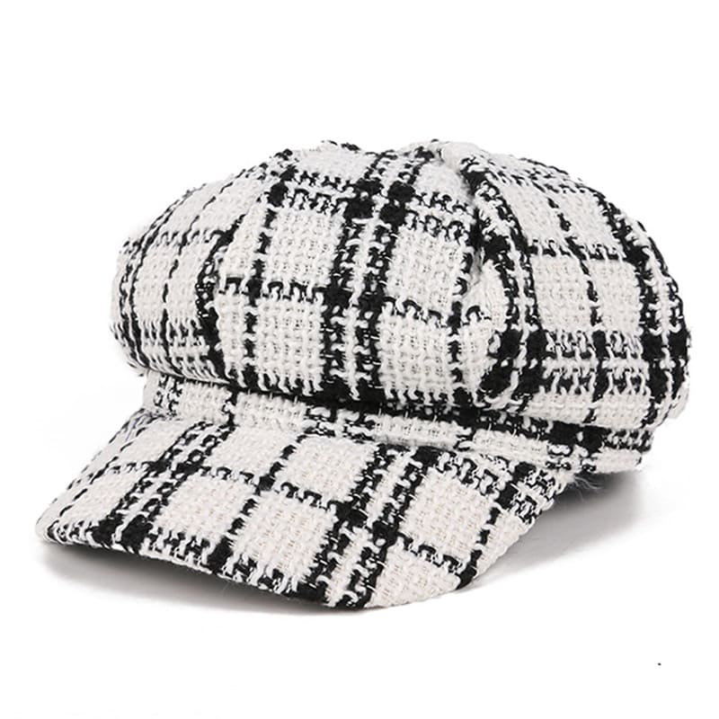Kirby Women Plaid Cotton Newsboy Cap