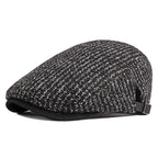 Knitted Striped Cotton Flat Cap