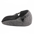 Knitted Striped Cotton Flat Cap