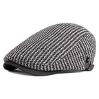 Knitted Striped Cotton Flat Cap