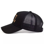 LA Black Embroidered Trucker Cap