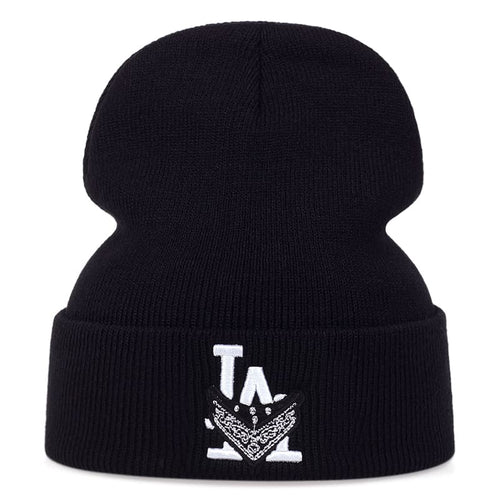 Black Cotton Beanie front view