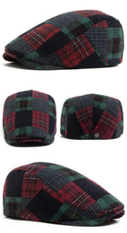 Lamarck Patchwork Tartan Flat Cap