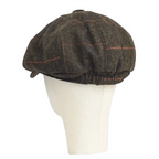 Lancashire Plaid Wool Newsboy Cap