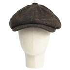 Lancashire Plaid Wool Newsboy Cap
