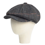 Lancashire Plaid Wool Newsboy Cap