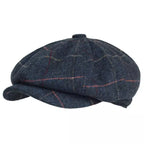 Lancashire Plaid Wool Newsboy Cap