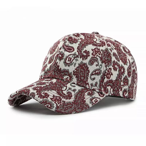 Red Cashew Flowers Baseball Cap