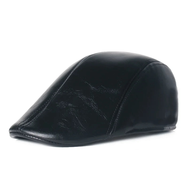 Lautrec Retro Leather Flat Cap