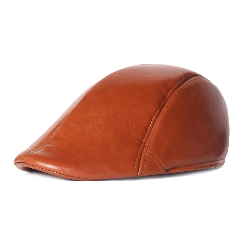 Lautrec Retro Leather Flat Cap