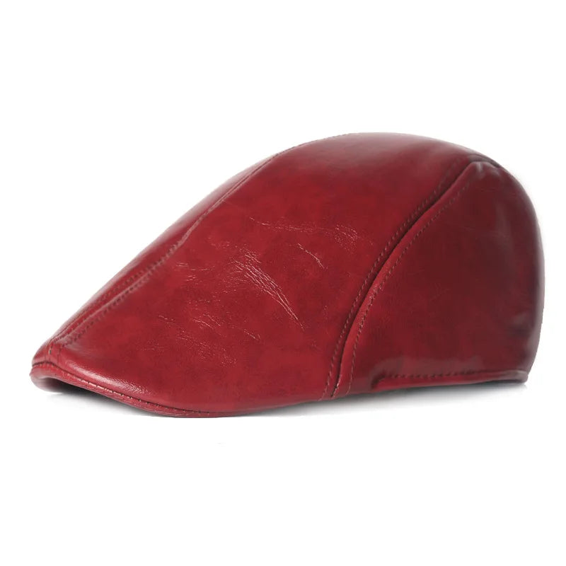 Lautrec Retro Leather Flat Cap