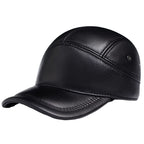LeBlanc Earflaps Genuine Leather Baseball Cap
