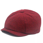 Leacock Herringbone Newsboy Cap