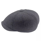 Leacock Herringbone Newsboy Cap