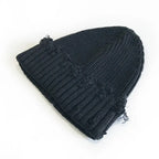 Leeds Winter Frayed Knitted Cotton Beanie