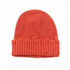 Leeds Winter Frayed Knitted Cotton Beanie