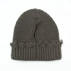 Leeds Winter Frayed Knitted Cotton Beanie