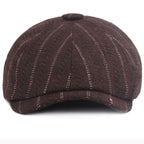 Leeds Striped Wool Newsboy Cap