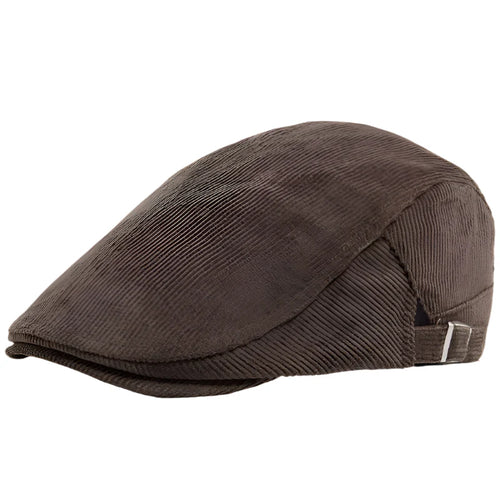 Coffee brown Corduroy Flat Cap