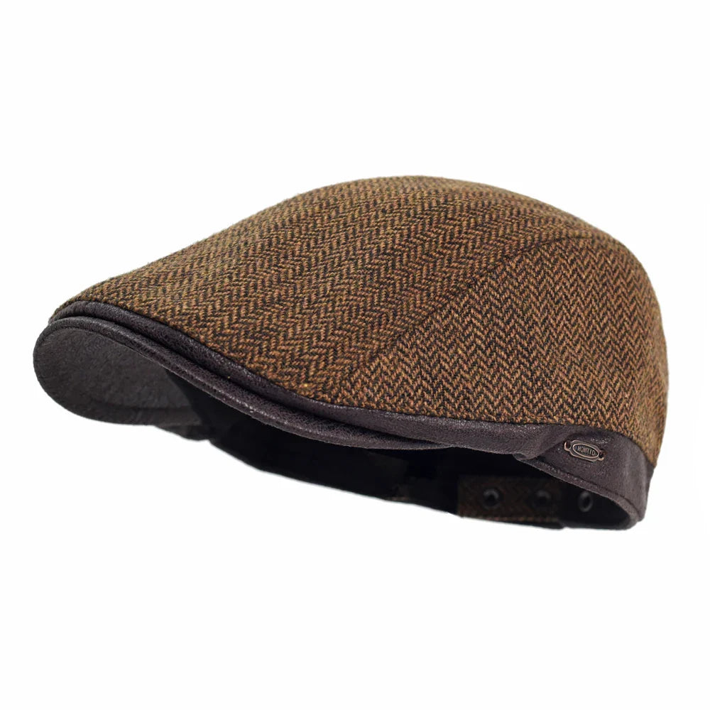 Lemaire Wool Herringbone Flat Cap