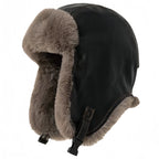 Leningrad Winter Leather Trapper Bomber Hat