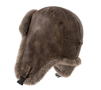 Leningrad Winter Leather Trapper Bomber Hat