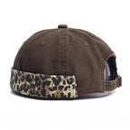 Leopard Cotton Brimless Docker Cap